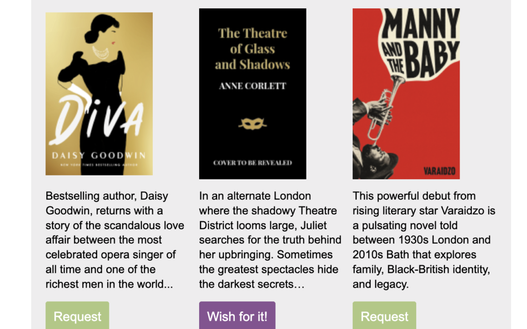 The Theatre of Glass and Shadows is on Netgalley’s Hotlist for 2024